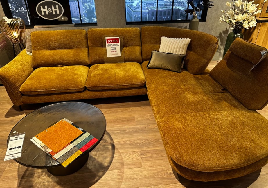 CANAPE D'ANGLE AVEC FONCTION AVANCE ET RECULE