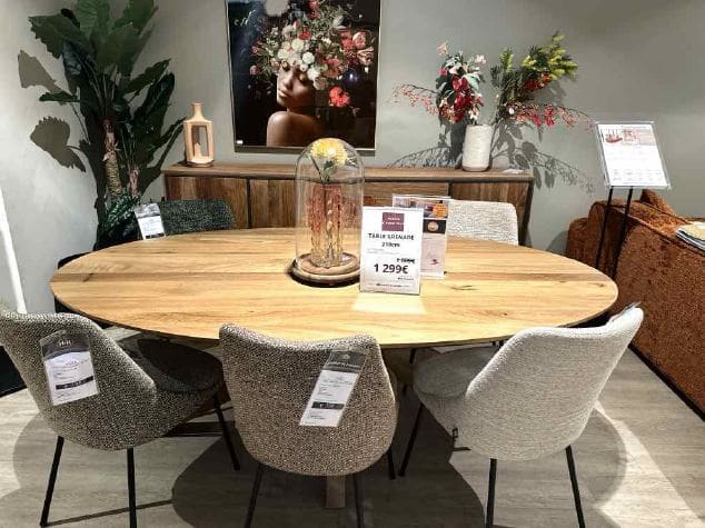 TABLE A MANGER FORME OVALE