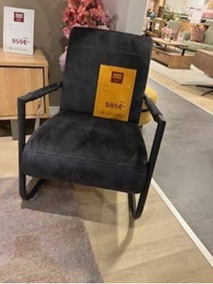 FAUTEUIL ACCOUDOIR METAL et TISSU