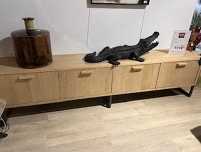 BUFFET BAS 240 cm - 3-portes + 1-porte rabattante