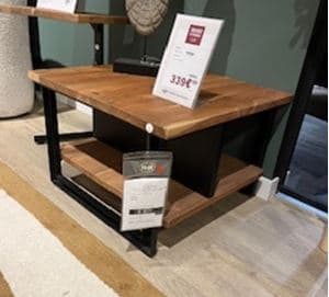 BOUT DE CANAPE 60 x 60 cm + 2-niches