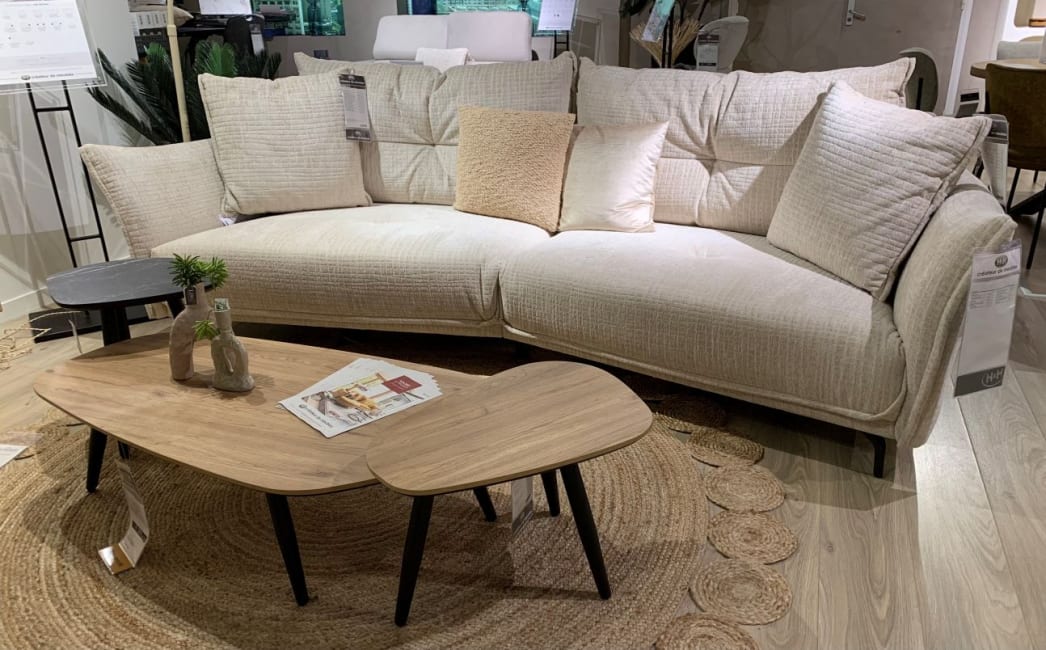 Canapé 4 places + 2 coussins