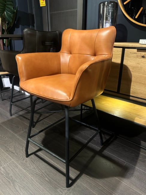 FAUTEUIL DE BAR EN CUIR