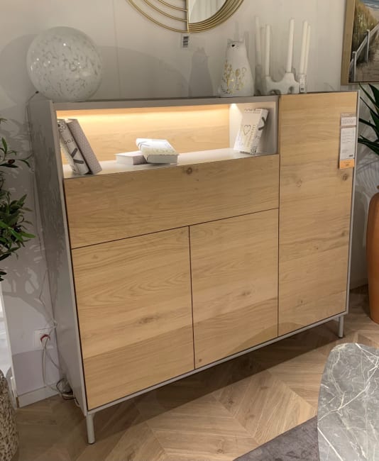 BUFFET HAUT 148 cm - 3-portes + 1-tiroir + 1 niche