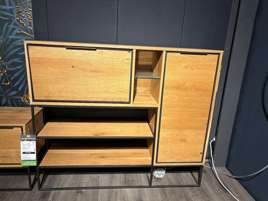 Highboard City, Railway Brown - 140 cm