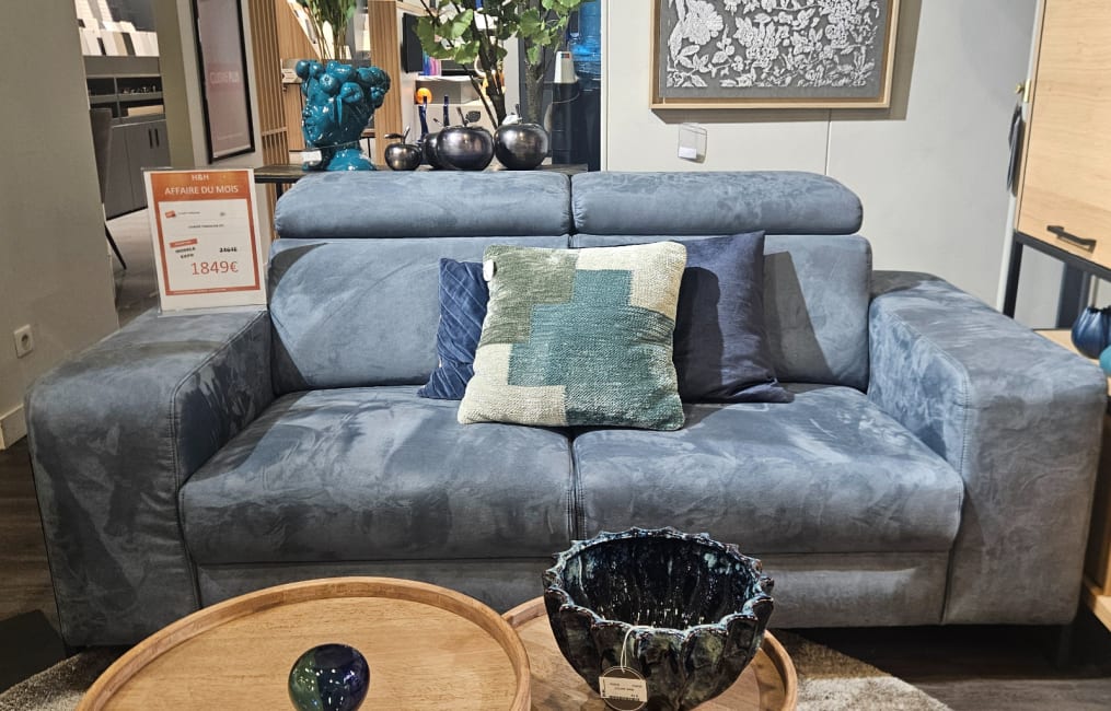 CANAPE 2 PLACES ASS FIXE