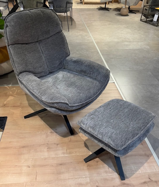Fauteuil pivotant + repose pieds