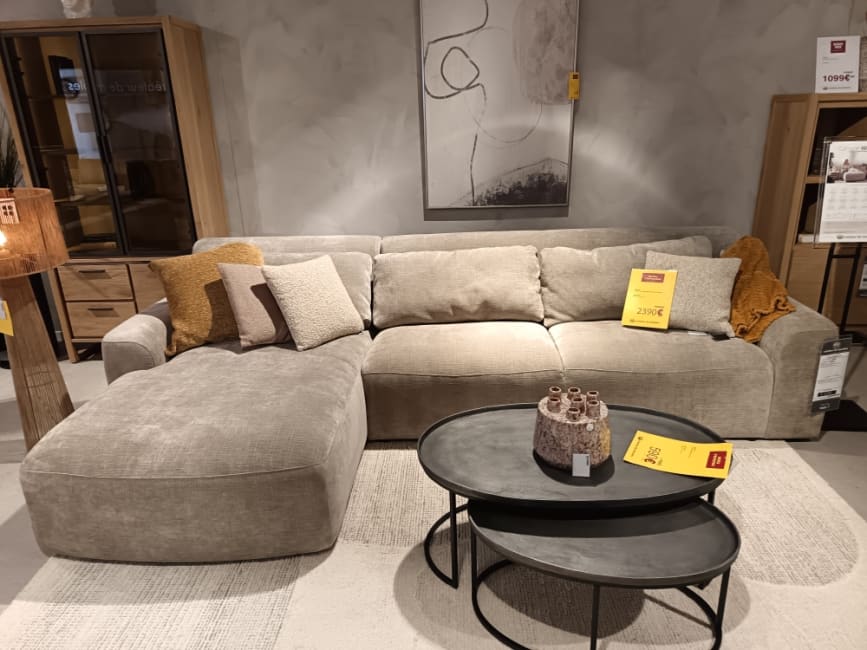 CANAPE d'ANGLE AVEC MERIDIENNE GAUCHE