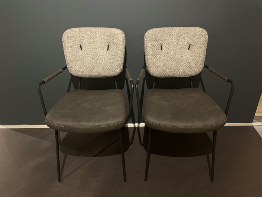 Set van 2x eetkamerstoel June met arm