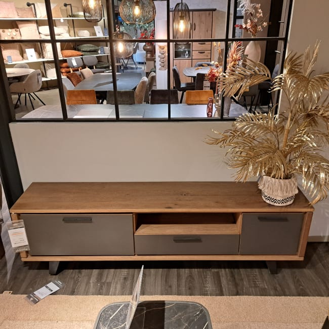 Cubo TV-meubel 210cm met grijze frontjes