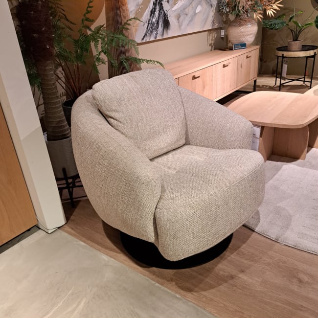 Alberta fauteuil draaibaar met zwarte poot