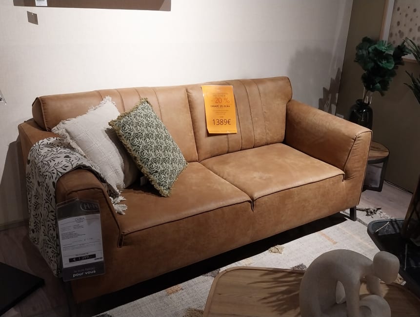 Canapé 2 places fixe