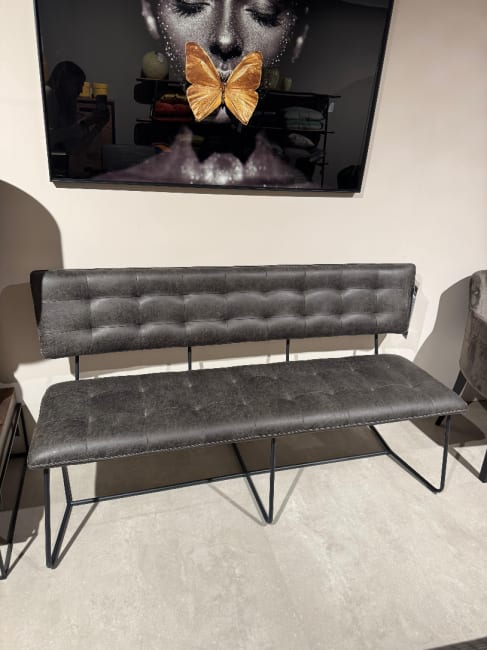 eetkamer-bankje 160cm - zwart frame - Corsica
