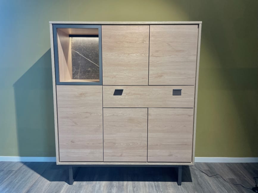 Highboard Helsinki 120cm - 5deuren + 1niche (+LED)