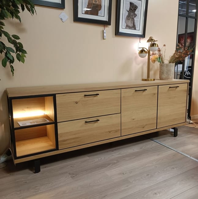 Buffet 230cm- 2-portes + 2-tiroirs + 2-niches (+ LED)