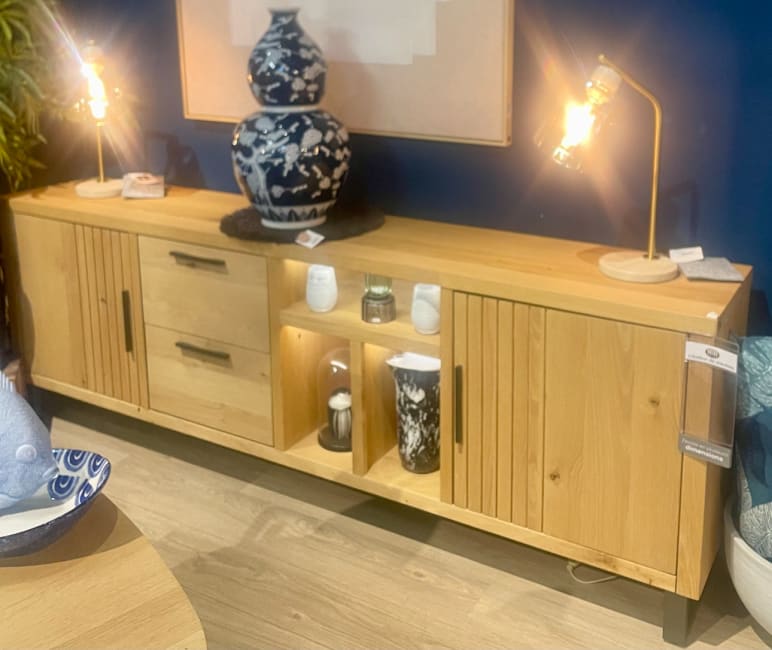 Buffet 233 cm - 2-portes + 2-tiroirs + 3-niches (+ LED)