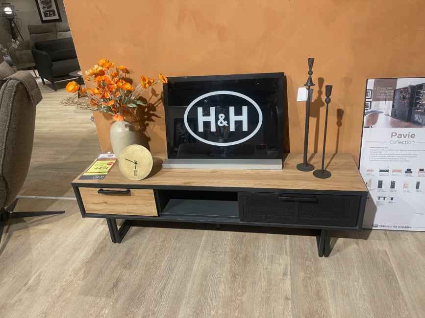 meuble tv 160 cm - 2-tiroirs + 1-niche Meubles