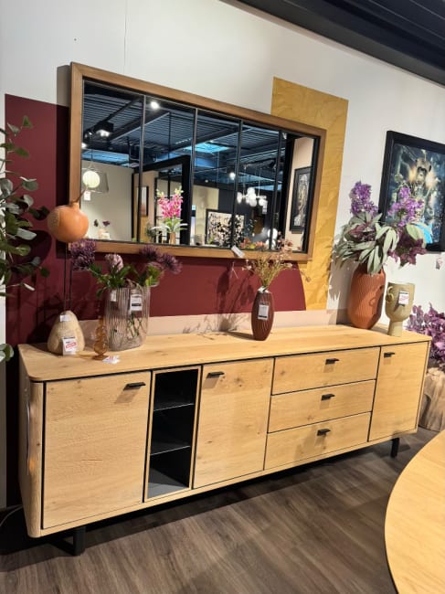 Buffet 240 cm - 3-portes + 3-tiroirs + 3-niches