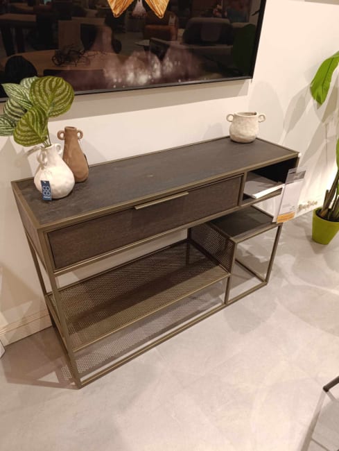 CONSOLE  110 x 35 cm - 1-tiroir + 2-niches