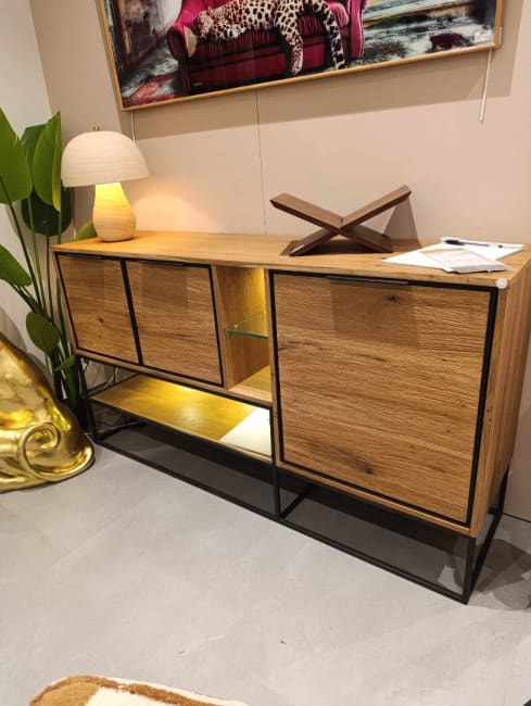 BUFFET 160 cm - 3-portes + 3-niches (+ LED)