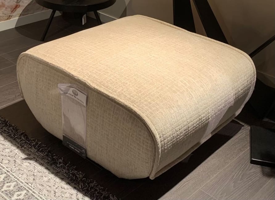 Pouf avec rondeur - L.83 x P.93 x H.47