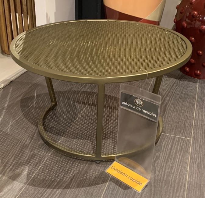 Bout de canapé or - D.50 x H.28