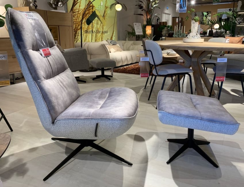 Fauteuil relax + pouf