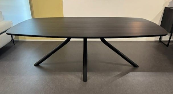 Eettafel Arvada ovaal 220x110cm, onyx met centrale poot