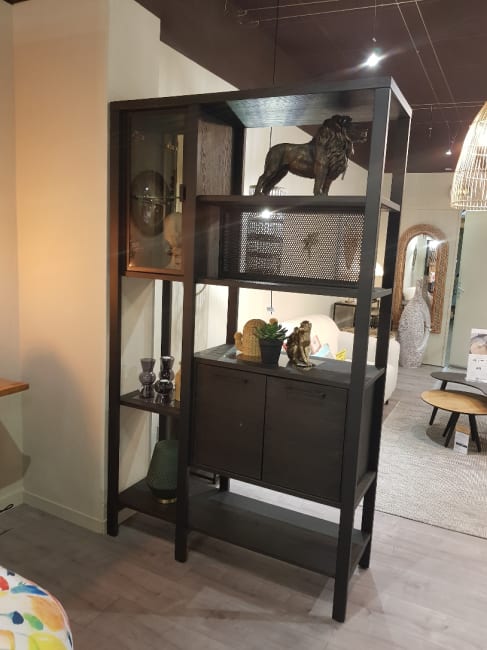 ROOMDIVIDER  120cm  -2-portes en verre + 4-portes + 6-niches