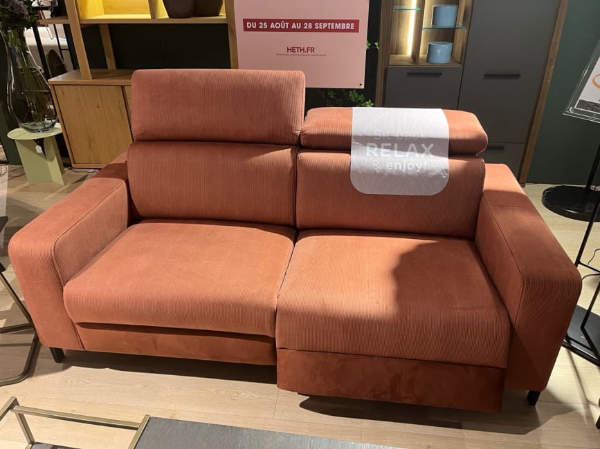 Canapé 2,5 places relax électrique