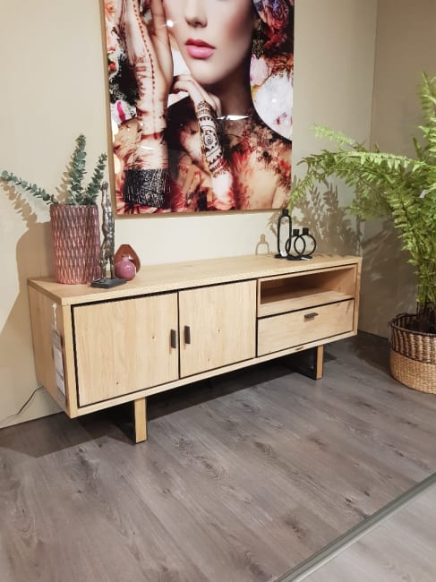 Buffet bas 150 cm - 2-portes + 1-tiroir + 1-niche (+ LED)