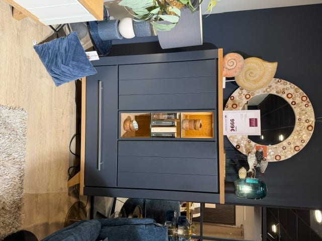 Highboard 125cm - 2 Portes + 1 Tiroir - 3 Niches