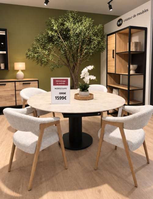 table de repas av rallonge