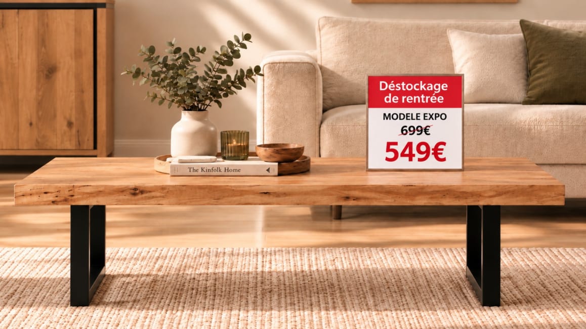 Table basse rectangulaire - 180 cm