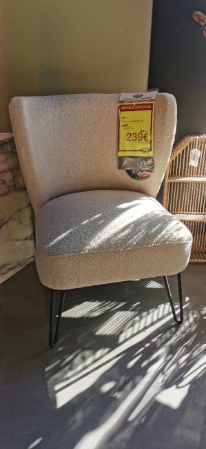 FAUTEUIL 4 pieds metal noir