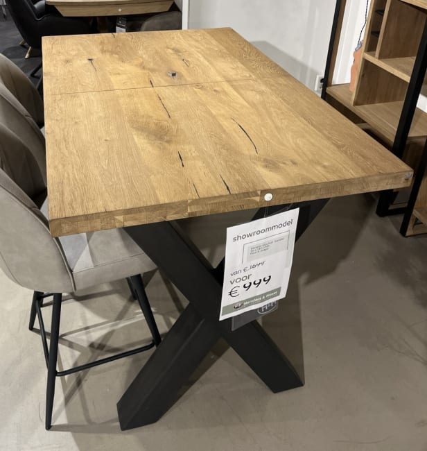 Metalox uitschuif bartafel
