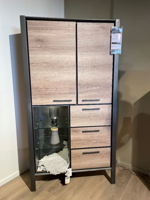 ARMOIRE armoire 100 cm - 2-portes + 3-tiroirs + 3-niches (+ led)