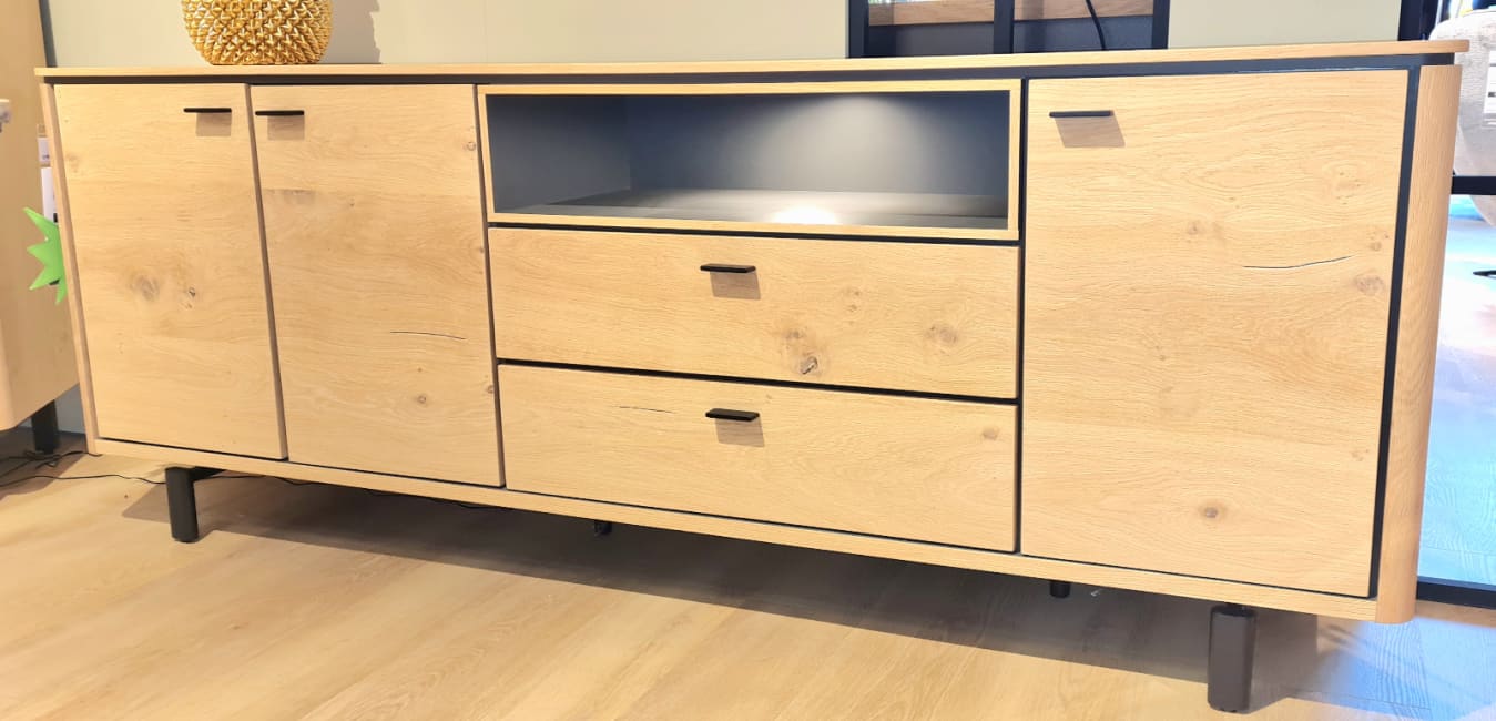 buffet 210 cm - 3-portes + 2-tiroirs + 1-niche