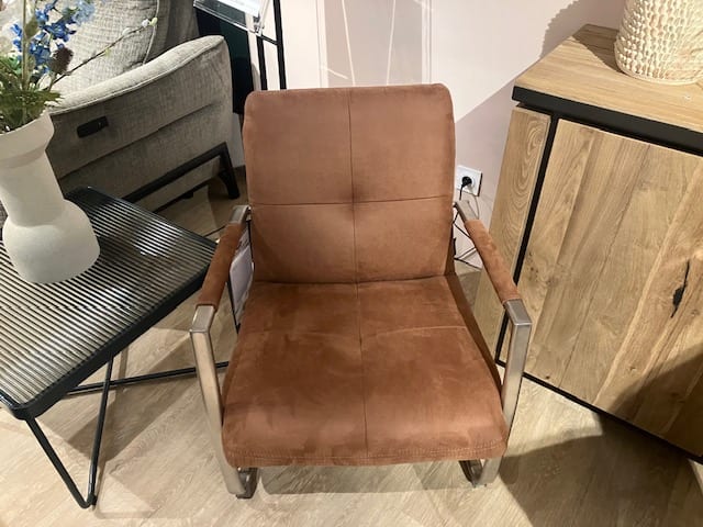 Fauteuil cadre traineau inox