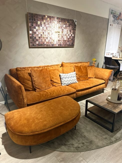 Canapé 4 places + pouf