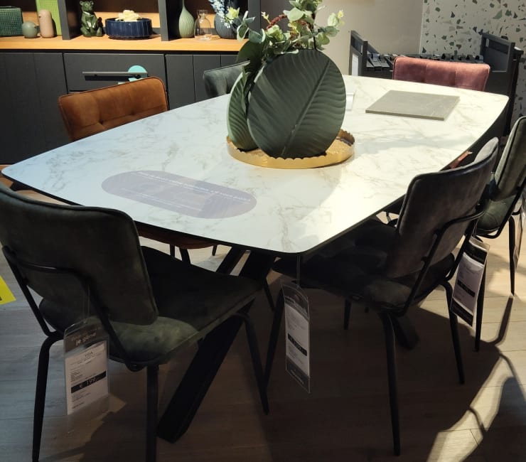 TABLE A RALLONGE 190 (+ 60) x 100 cm - piétement central