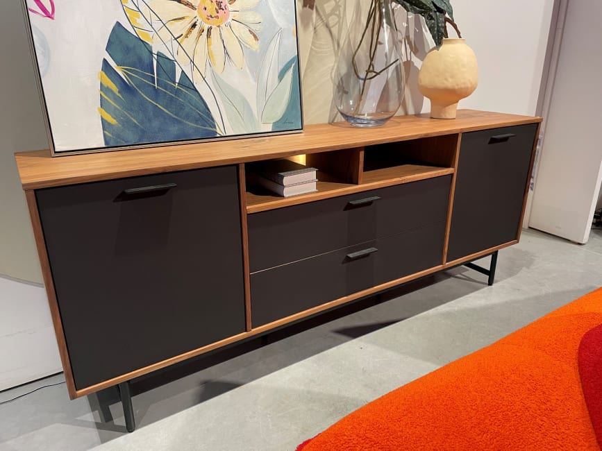 Buffet 200cm - 2-portes + 2-tiroirs + 2-niches (+ LED)