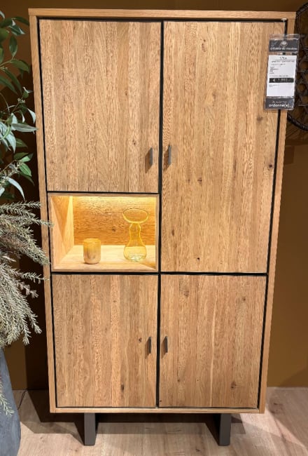 Armoire 100 cm - 4-portes + 1-niche (+ LED)