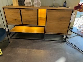 Buffet 160 cm - 3-portes + 3-niches (+ LED)