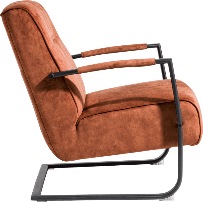 Henders & Hazel - Northon - Pur - fauteuil accoudoir en metal noir