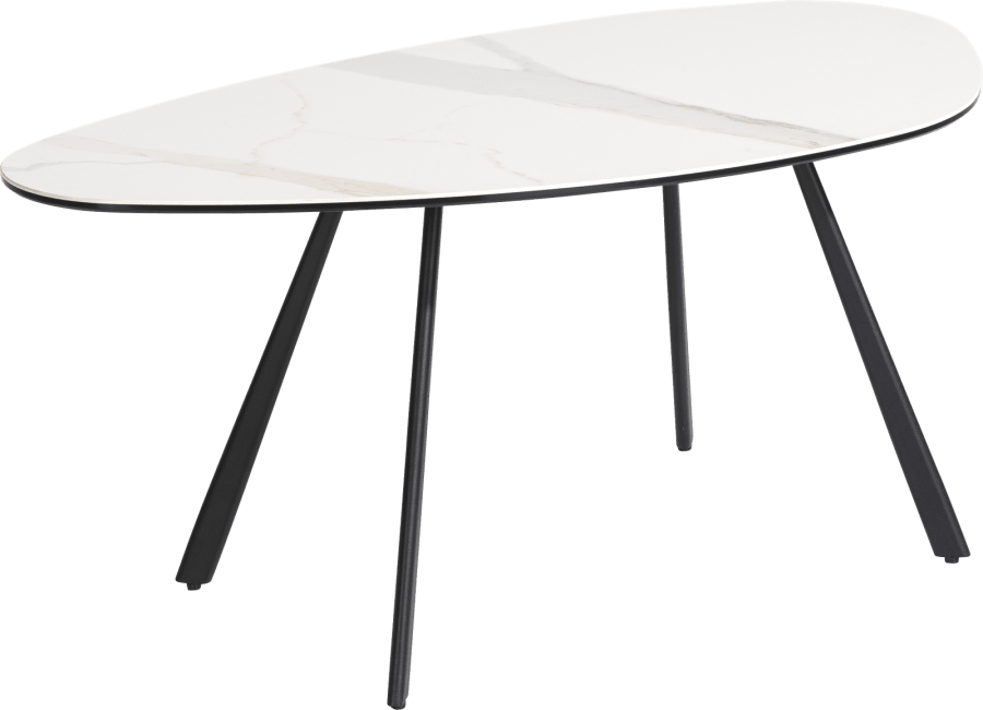 XOOON - Montello - Minimalistisch design - salontafel 94 x 49 cm. - hoogte 42 cm. - keramiek blad
