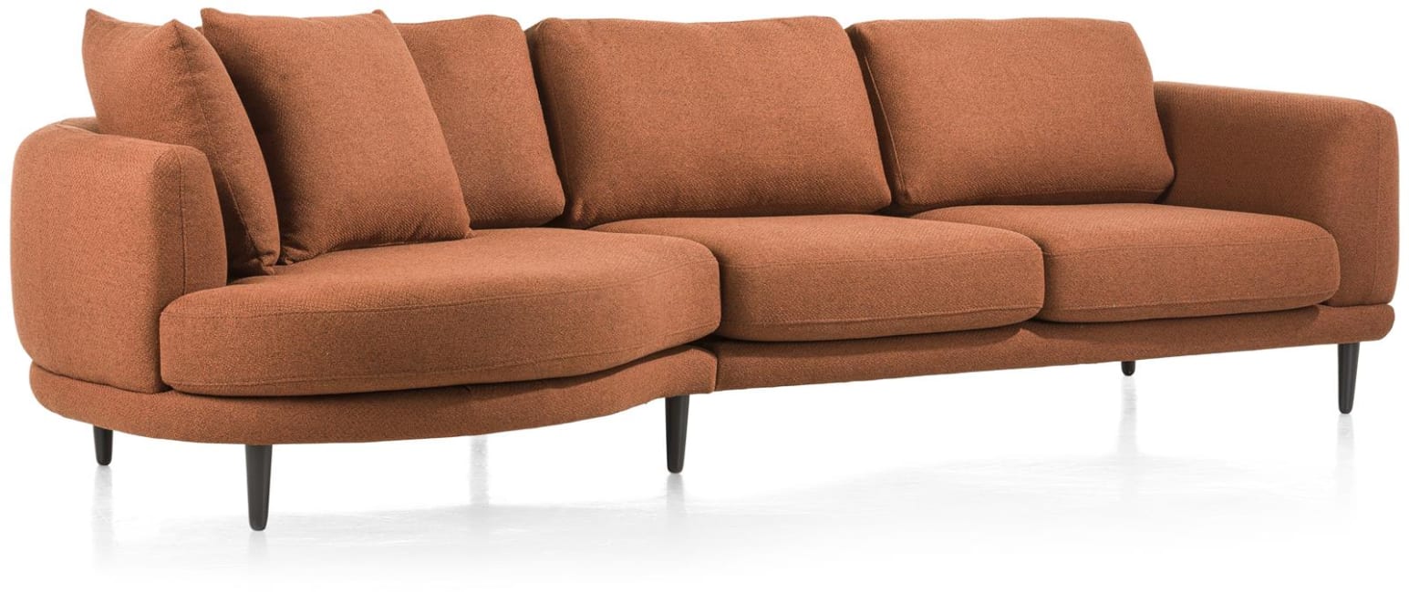 H&H - Portland - Moderne - Canapés - lounge end - small - 2 coussins big inclus - rond - gauche