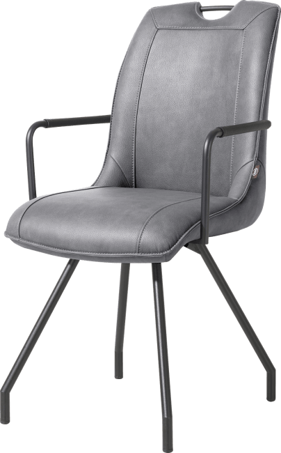 H&H - Michiel - Pur - fauteuil - 4 pieds + poignee - tissu pala