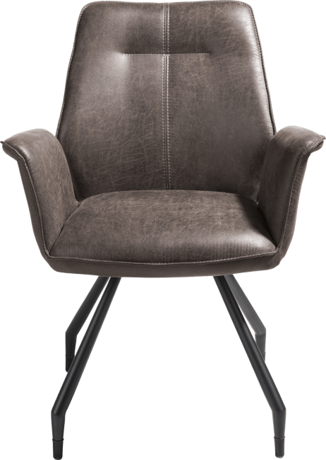 H&H - John - Industriel - fauteuil - cadre noir + pieds - tissu Secillia