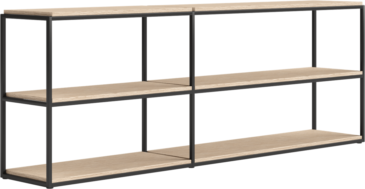 XOOON - Modulo - Minimalistisch design - wandtafel 225 cm - 2 nivo&#39;s - 4-niches